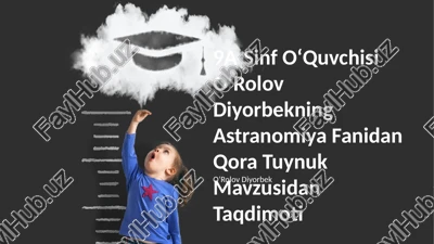 9a-sinf oʻquvchisi oʻrolov diyorbekning astranomiya fanidan qora tuynuk mavzusidan taqdimoti — PPTX