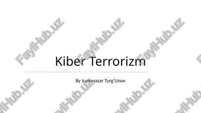 kiber terrorizm — PPTX