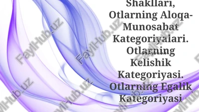 otlarning nokategorial shakllari — PPTX