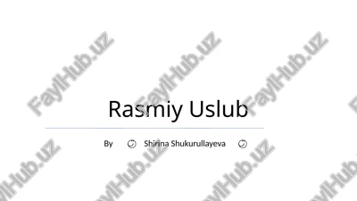 rasmiy uslub — PPTX