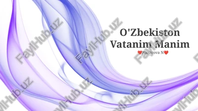 o'zbekiston vatanim manim — PPTX