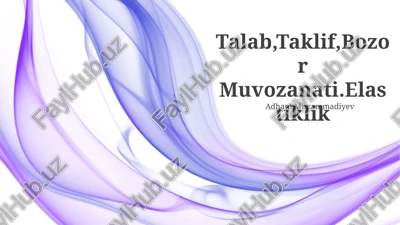 talabga ta'sir qiluvchi omillar — PPTX