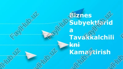 xatarlarni aniqlash va baholash — PPTX
