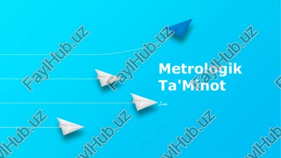 metrologik ta'minot — PPTX