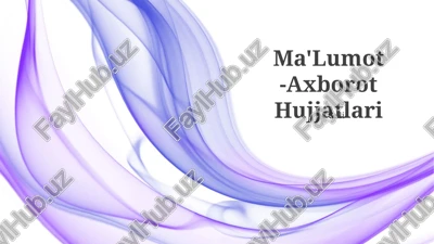 axborot hujjatlari — PPTX
