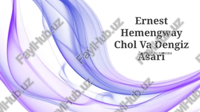 chol va dengiz asari — PPTX