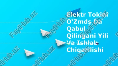 elektr energiyasini ishlab chiqarish — PPTX