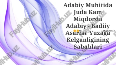 oltin o‘rda adabiy muhitida juda kam miqdorda adabiy - badiiy asarlar yuzaga kelganligining sabablari — PPTX