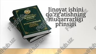 jinoyat ishini qo’zg’atishning muqarrarligi prinsipi.pptx — PPTX