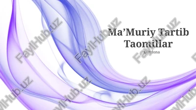ma'muriy tartib taomillar — PPTX