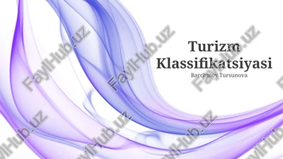 turizm klassifikatsiyasi — PPTX