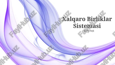 xalqaro birliklar sistemasi — PPTX