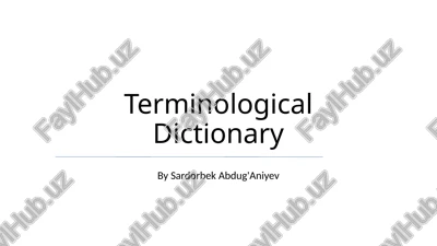 terminological dictionary — PPTX