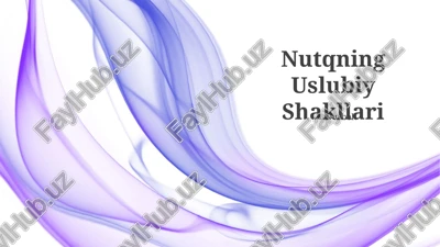nutqning uslubiy shakllari — PPTX