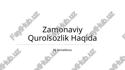 zamonaviy qurolsozlik haqida — PPTX