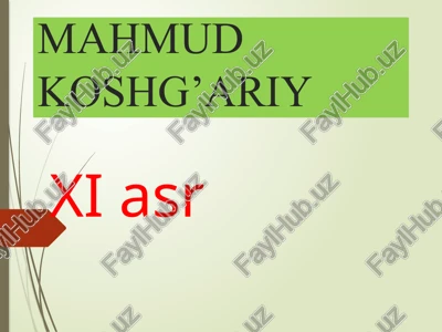 mahmud koshg’ariy — PPTX