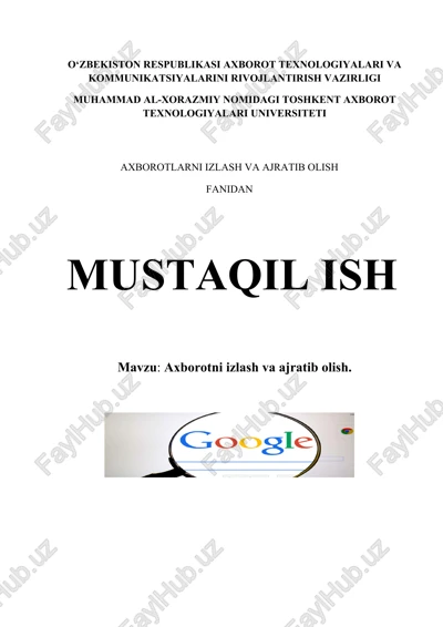axborotni izlash va ajratib olish — DOCX