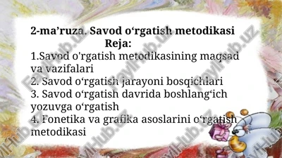 savodo‘rgatish metodikasi — PPTX