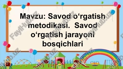 savod o‘rgatish metodikasi — PPTX