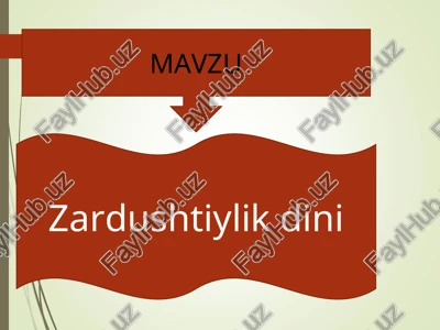 zardushtiylik dini — PPT