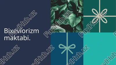 bixeviorizm maktabi — PPTX