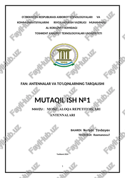 mobil aloqa repetitorlari antennalari — DOCX