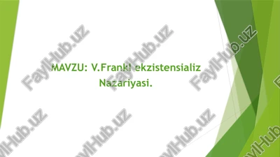 v.frankl ekzistensializm — PPTX