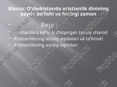 xristianlik va judaizmdan ortiq — PPTX