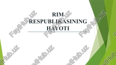 rim respublikasining hayoti — PPTX