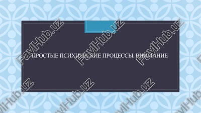 prostie psixicheskie protsessi. vnimanie — PPTX