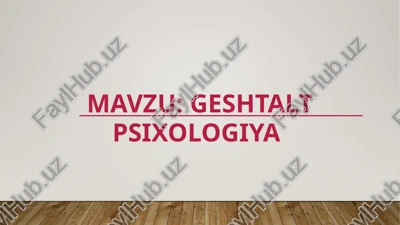 geshtalt psixologiya — PPTX