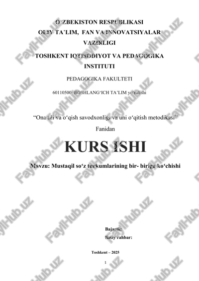 mustaqil soʻz turkumlarining bir-biriga koʻchishi — DOCX
