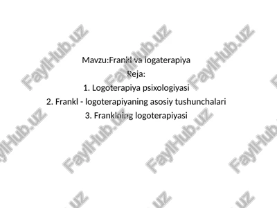 frankl va logaterapiya — PPTX