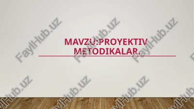proyektiv metodikalar — PPTX