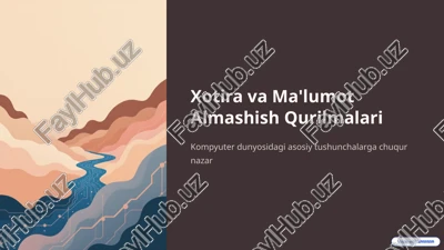 xotira va ma'lumot almashish qurilmalari — PPTX