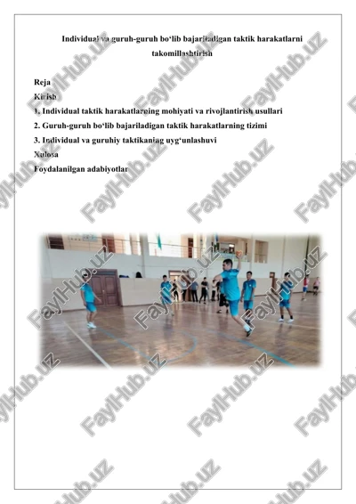 taktik harakatlar — DOCX