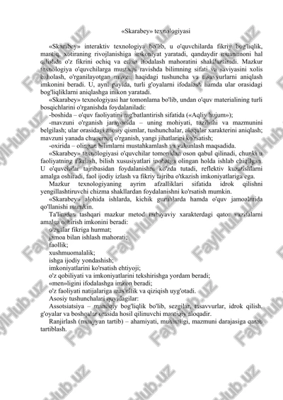 «skarabey» texnologiyasi — DOCX