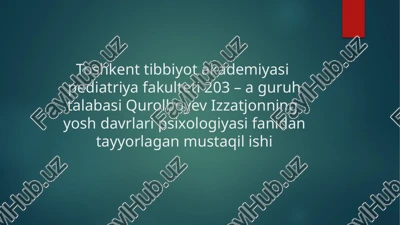 autizm spektri buzilishi — PPTX