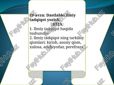 ilmiy tadqiqot — PPTX