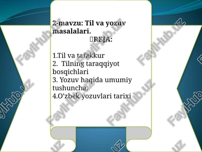 tilvayozuvmasalalari — PPTX