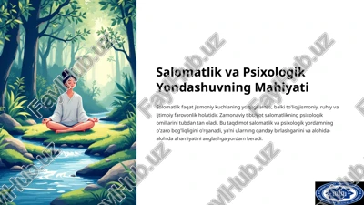 salomatlik va psixologik yondashuvning mahiyati — PPTX
