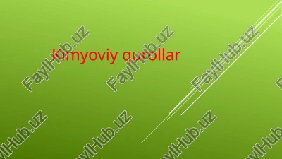 kimyoviy qurollar — PPTX