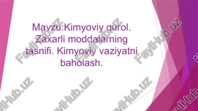 kimyoviyqurol — PPTX