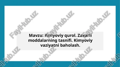 kimyoviy qurol — PPTX