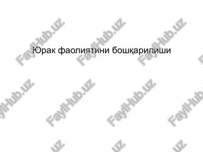 yurak faoliyatini boshqarilishi — PPTX