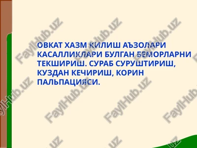 ovkat xazm kilish sistemasi — PPTX