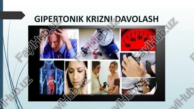 gipertonik krizni davolash — PPTX