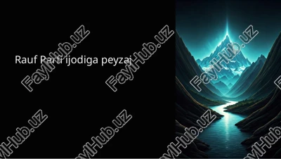 rauf parfi ijodida lirika va peyzaj — PPTX