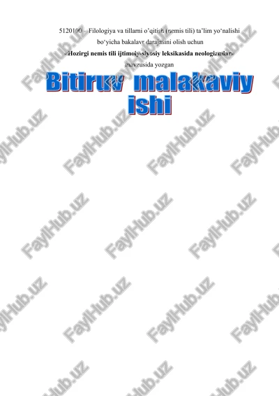 hozirgi nemis tili ijtimoiy-siyosiy leksikasida neologizmlar — DOC