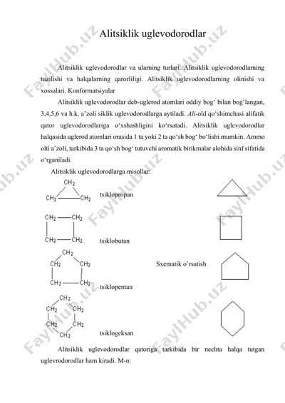 alitsiklik uglevodorodlar — DOCX